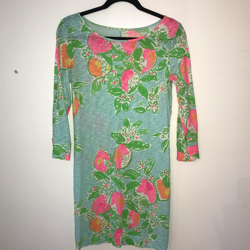 EUC Lilly Pulitzer Marlowe dress pink lemonade s